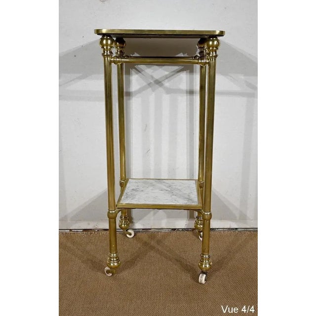 Art Deco Marble and Brass Trolley, 1920s For Sale - Image 11 of 13