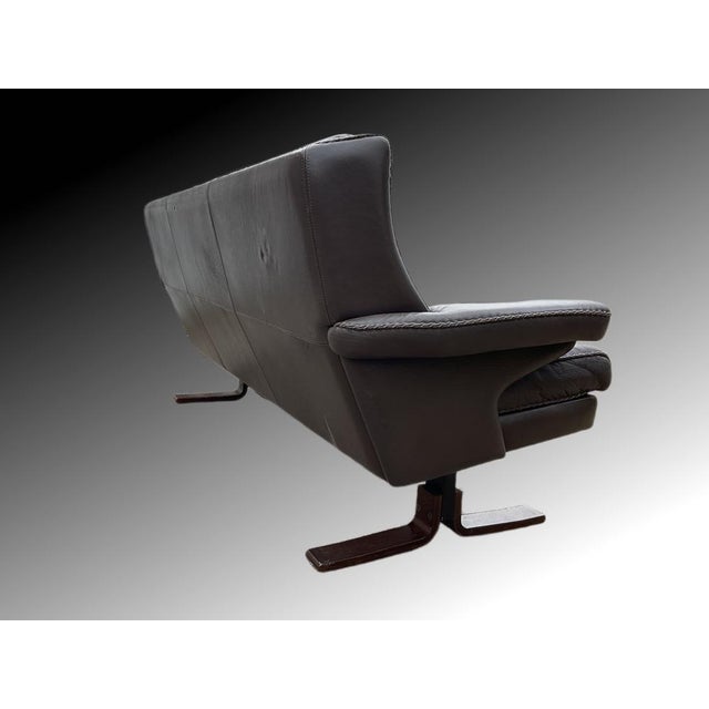 Mid-Century Swedish 3-Seater Leather Sofa by Arne Norell, 1970s For Sale - Image 15 of 18