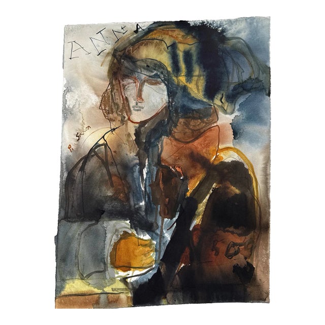 Phil Saxon Ink Drawing on Paper For Sale