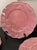 Vintage 1980s Bordallo Pinheiro “Ingrid Pink” Floral Embossed Plates- Set of 4 For Sale In Orlando - Image 6 of 11