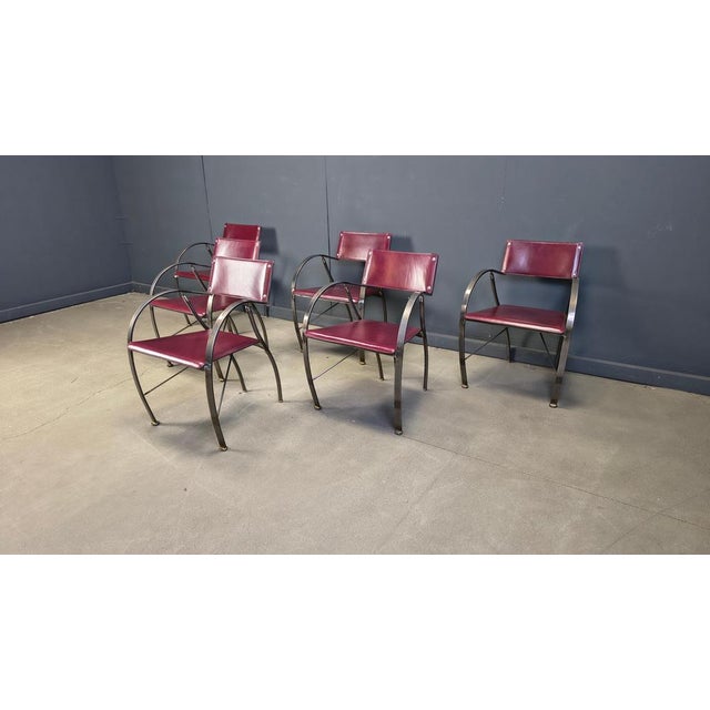 Vintage Dining Chairs from Segis, Italy, 1980s, Set of 6 For Sale - Image 9 of 14