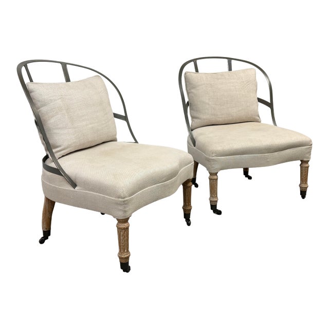 Restoration Hardware Couturier’s Chairs, Pair For Sale