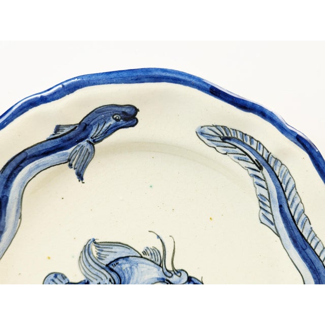 Rococo Italian Hand-Painted Ceramic Dishes by Giuseppe Mazzotti Albisola, 1930s, Set of 12 For Sale - Image 3 of 15