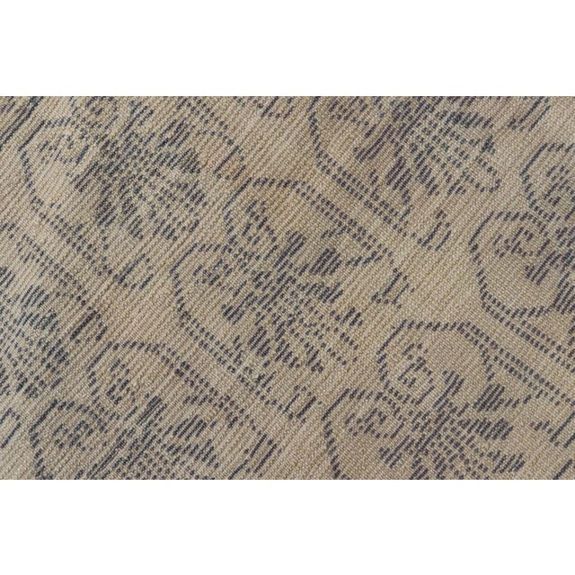 Light Taupe, Gray-Green, and Cream Turkish Tulu Vintage Rug With Latticework For Sale - Image 13 of 13