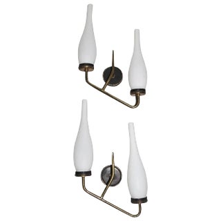 Mid-Century Italian Minimalist Sconces, 1950s, Set of 2 For Sale