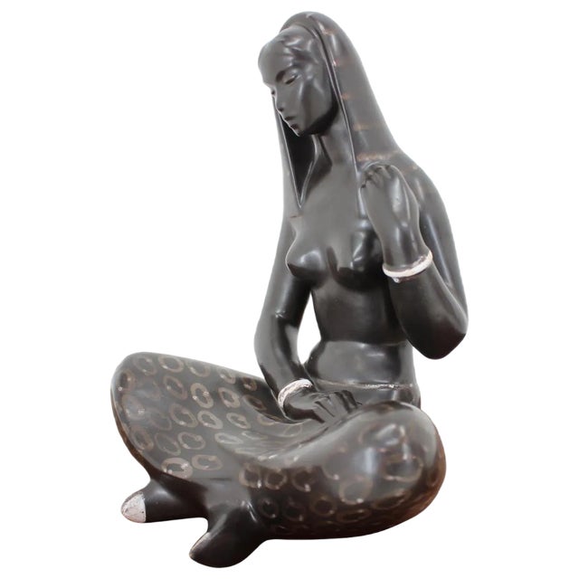 Ceramic Lady Sculpture by Jitka Forejtova for Keramos, 1960s For Sale