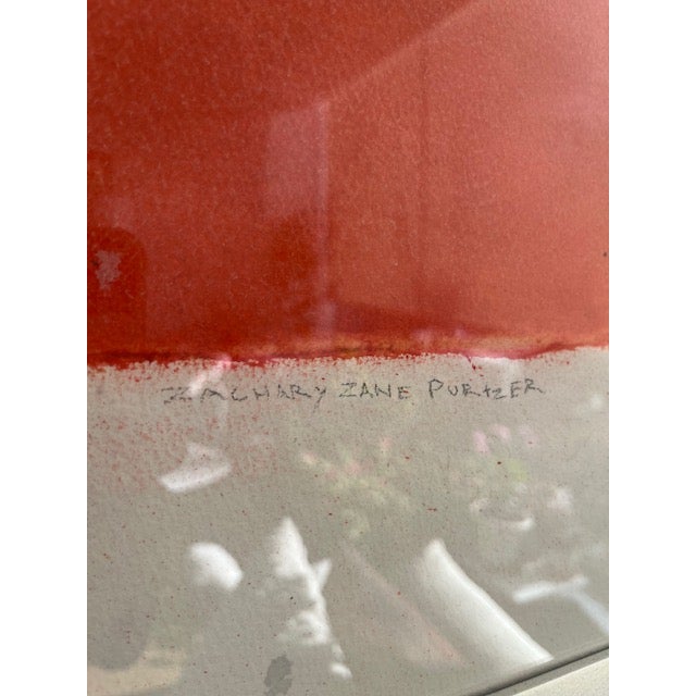 Contemporary Large, Professionally-Framed Semi-Abstract Original Watercolor Painting For Sale - Image 4 of 9