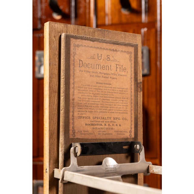 Antique Office Specialty Oak 40-Drawer Document File Cabinet, Circa 1890s–1900s For Sale - Image 13 of 13