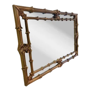 20th Century Hollywood Regency Gilt Wood Mirror Inspired by Serge Roche