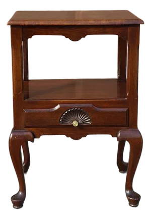 Mid 20th Century Ritter Georgetown Galleries Queen Anne Style Mahogany Tier Side Table Nightstand