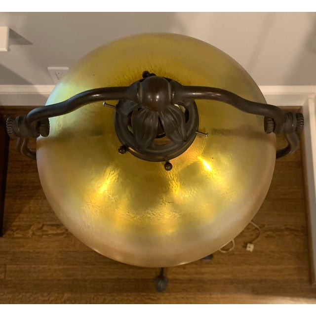 Early 20th Century Art Deco Iron Floor Lamp For Sale In Los Angeles - Image 6 of 11