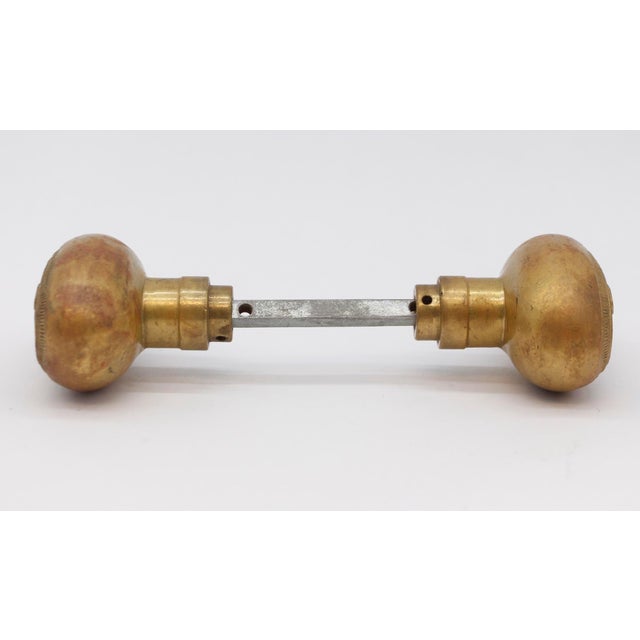 Pair of Antique Statler Hotel Oval Bronze Swans Door Knobs For Sale - Image 6 of 6