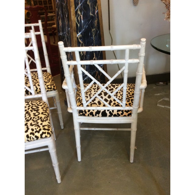 Faux Bamboo Dining Chair Set of 4 Chairish