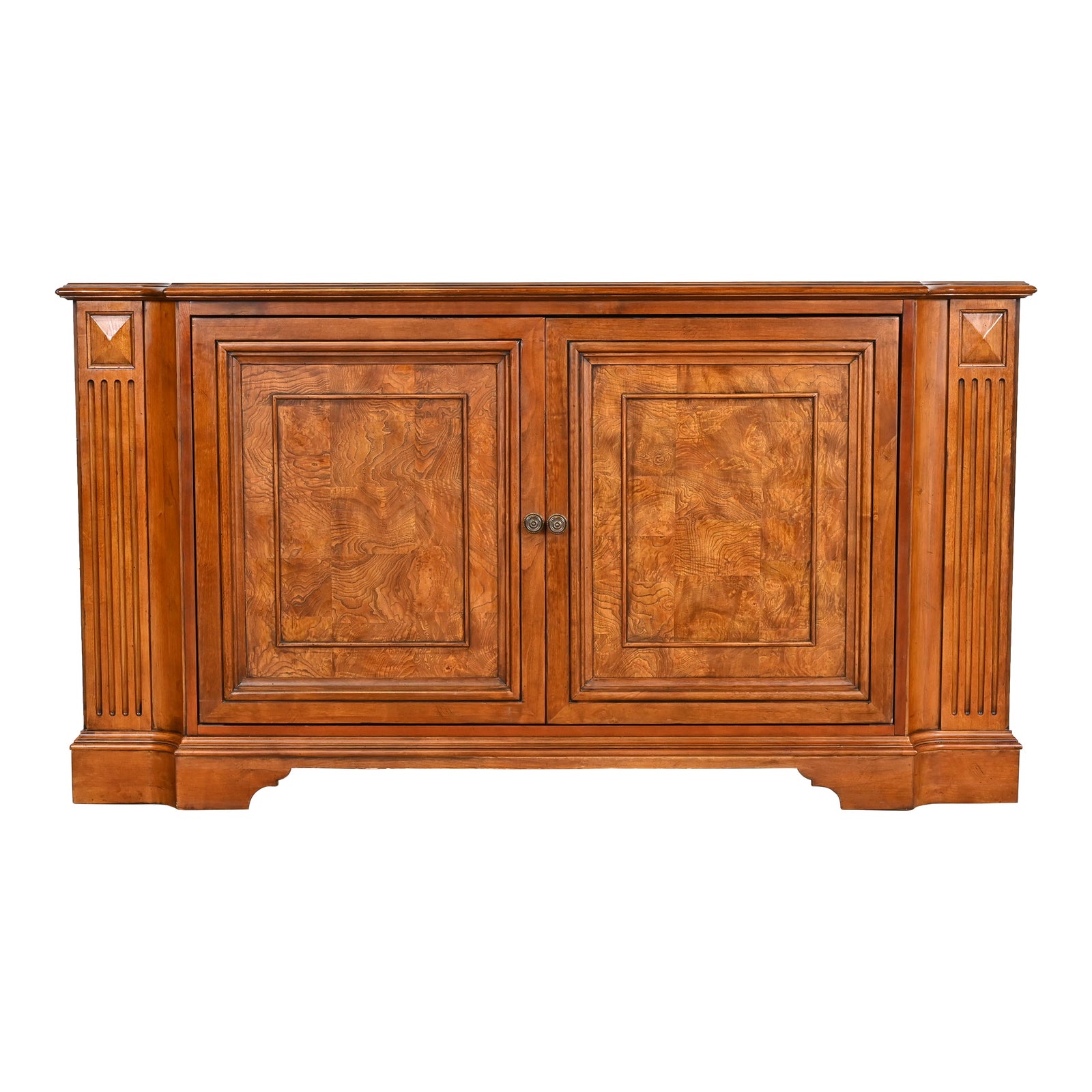 Ethan Allen French Regency Cherry and Burl Wood Entertainment Media