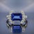 Traditional Natural Tanzanite Diamond Ring Size 6.5 14k W Gold 3.89 TCW Certified For Sale - Image 3 of 12