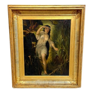 19th-Century Romantic Continental School Painting, Undine / Ondine (Water Nymph) For Sale