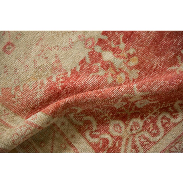 Old New House 1960s Vintage Turkish Oushak Roundel Multicolor Wool Rug For Sale - Image 4 of 10