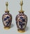 Stunning Pair Traditional Japanese Imari Bulbous Form Porcelain Vases of medium to large proportions, now converted to a...