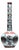 Handmade Ceramic Long Neck Vase (25cm) – Grey Lotus & Red Shoulder – Elegant Bottle Form For Sale
