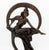 Art Nouveau Style Venus on the Moon Patinated Bronze Sculpture, signed "Collett" in gilt to circular base, atop a black...