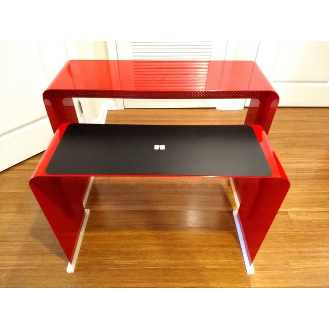Heckler Design Red Onelessdesk Chairish Can be placed in a small room and can be laid out into 4 parts desk. heckler design red onelessdesk
