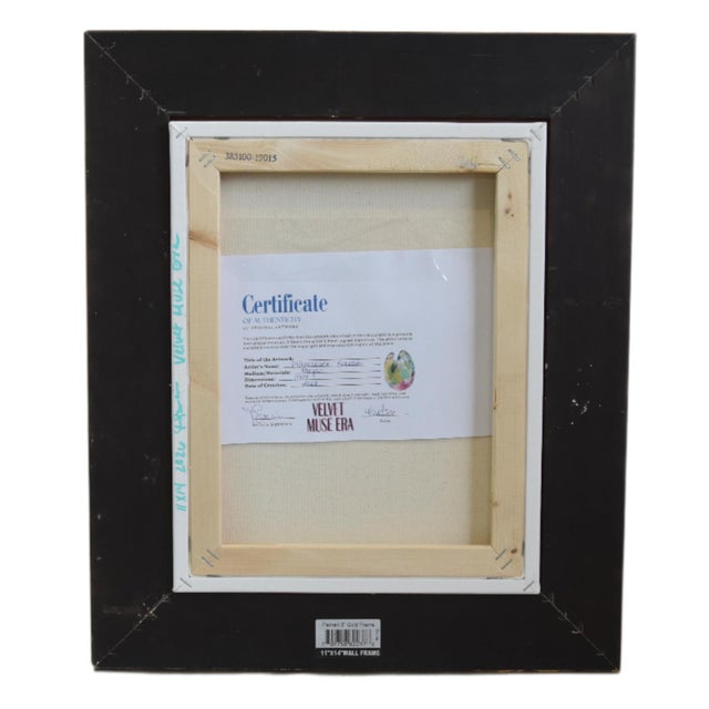 Bold Picasso Style Man Portrait Painting Including the Antiqued Gold Wood Frame For Sale - Image 4 of 5