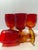 American Vintage Amberina American Eagle & Stars Goblets – Red & Amber Patriotic Glass - Set of 6 For Sale - Image 3 of 8