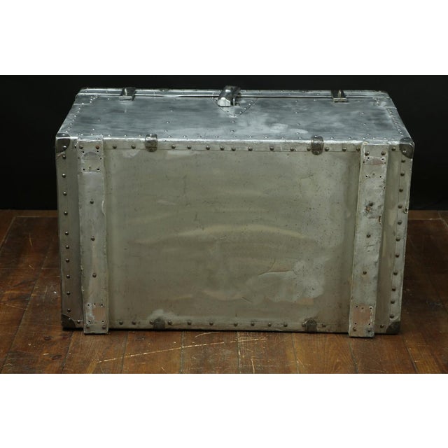 Aluminum Trunk with Antique Padlock, 1920s, in Good conditions. Designed 1920 to 1949