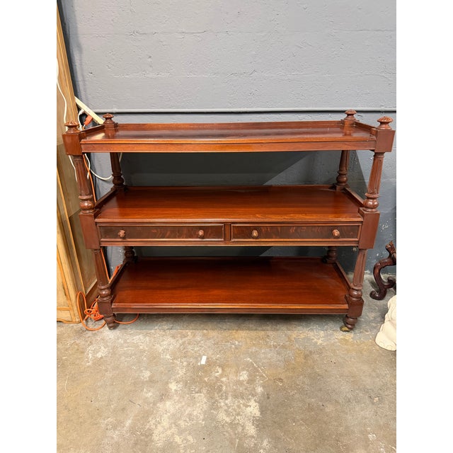 Chestnut 1980s Ralph Lauren Home Buffet Table For Sale - Image 8 of 11