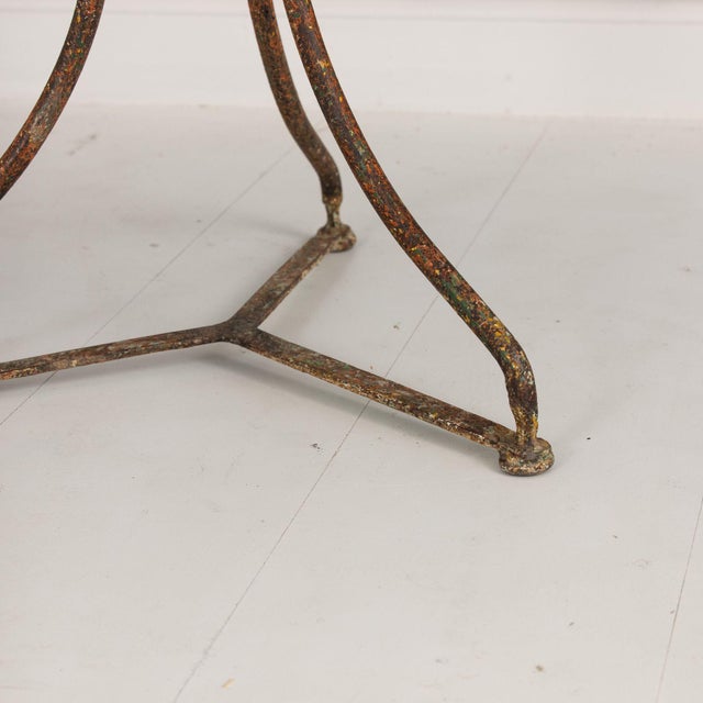 19th C. French Metal Guéridon Round Side Table in Original Patina For Sale - Image 11 of 17