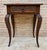 French 1940s French Louis XV Style Carved Wood Side Table With Drawer For Sale - Image 3 of 11