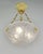 Art Deco Noverdy Vosges French Art Deco Pendant Chandelier 1920s - Frosted Floral Glass & Bronze For Sale - Image 3 of 7