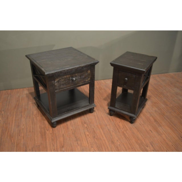 Discontinued Greenview Charcoal End Table For Sale - Image 10 of 10