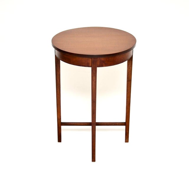 Antique Edwardian Satin Wood Occasional Side Table, 1900 For Sale - Image 3 of 8