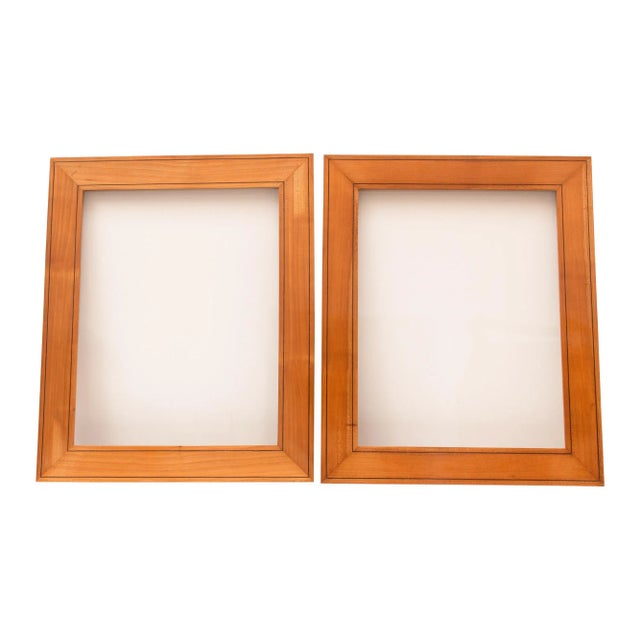 Biedermeier Cherry Wood Picture Frames, Set of 2 For Sale - Image 5 of 6