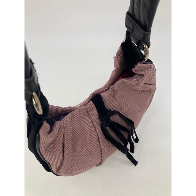 Yves Saint Laurent Mauve Canvas Rive Gauche Shoulder Bag For Sale - Image 9 of 10