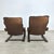 Animal Skin Leather Armchairs Attr. To Arnt Lande for Westnofa - A Pair For Sale - Image 7 of 18