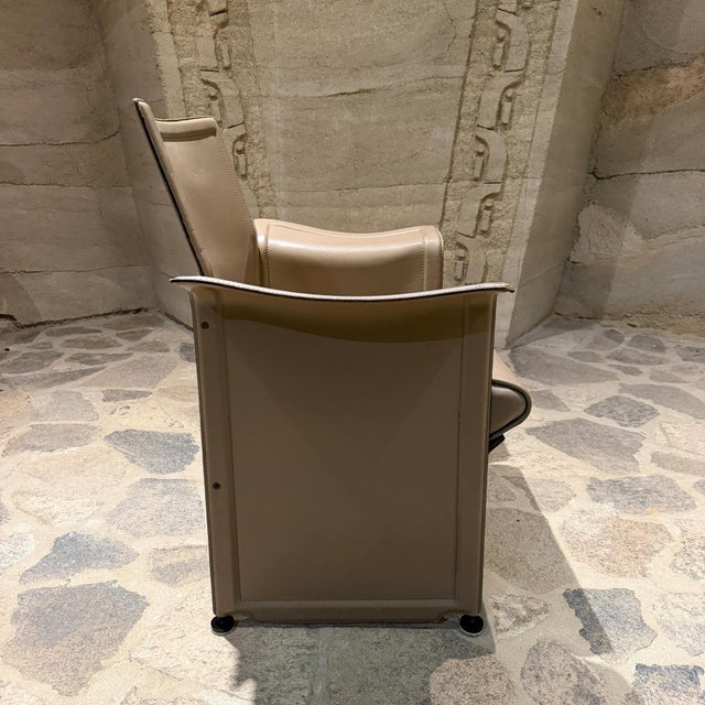 Korium Leather Armchair by Tito Agnoli for Matteo Grassi Italy Post Modern For Sale - Image 9 of 18