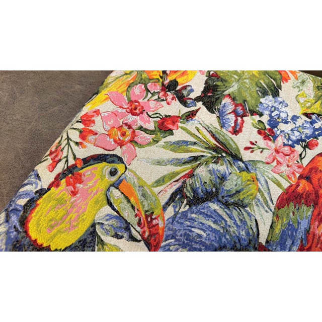 Woven Tropical Jungle Pillow Cover For Sale - Image 17 of 17