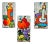Hand-Painted Ceramic Tiles from Vallauris, 1980, Set of 3 For Sale