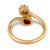 Antique Inspired Diamond Ruby 18k Gold Toi Et Moi Ring, Size 6 For Sale - Image 4 of 4