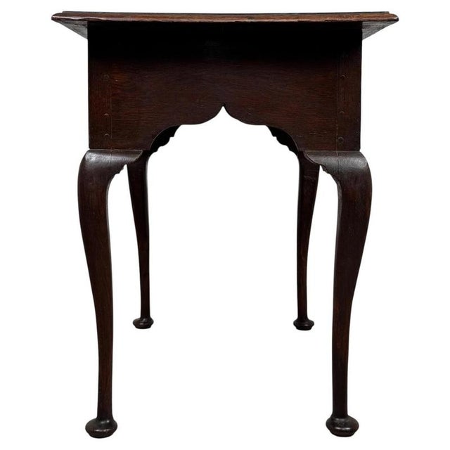 18th Century English Oak Side Table with Cabriole Legs For Sale - Image 9 of 12