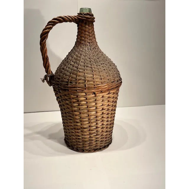 Mid 20th Century Vintage French Wicker Demi John Jug #344 For Sale - Image 5 of 10