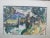 David McCosh (1903 - 1981) abstract watercolor mountain landscape painting on paper. Signed at lower right. Shows an...