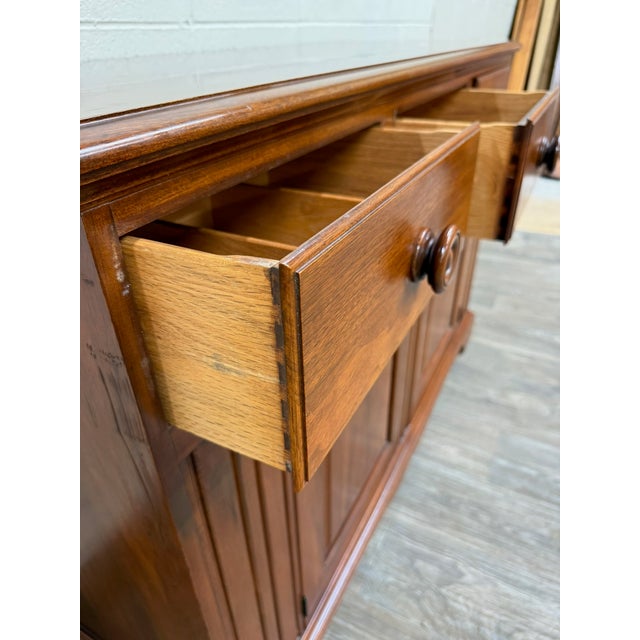 Brown Vintage American Traditional or Country Style Mahogany Buffet Sideboard For Sale - Image 8 of 14