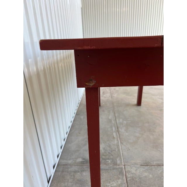 Early 20th Century Early 20th Century Antique Farmhouse Table Island, Rectangle For Sale - Image 5 of 11