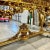 French Louis XVI Console Table – Marble Top With Elegant Gold Leaf Details For Sale - Image 10 of 11
