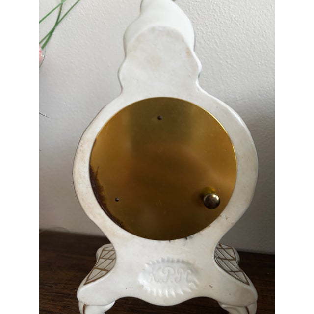 1950s 1950s KPM Porcelain Table Clock For Sale - Image 5 of 6