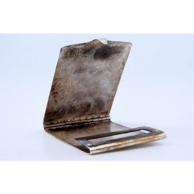 Plain Silver Matchbook with Engraved Dancer For Sale - Image 4 of 10