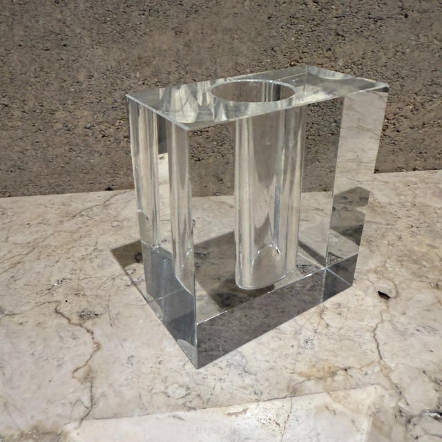 Crystal Square Flower Vase Tizo For Sale In San Diego - Image 6 of 8